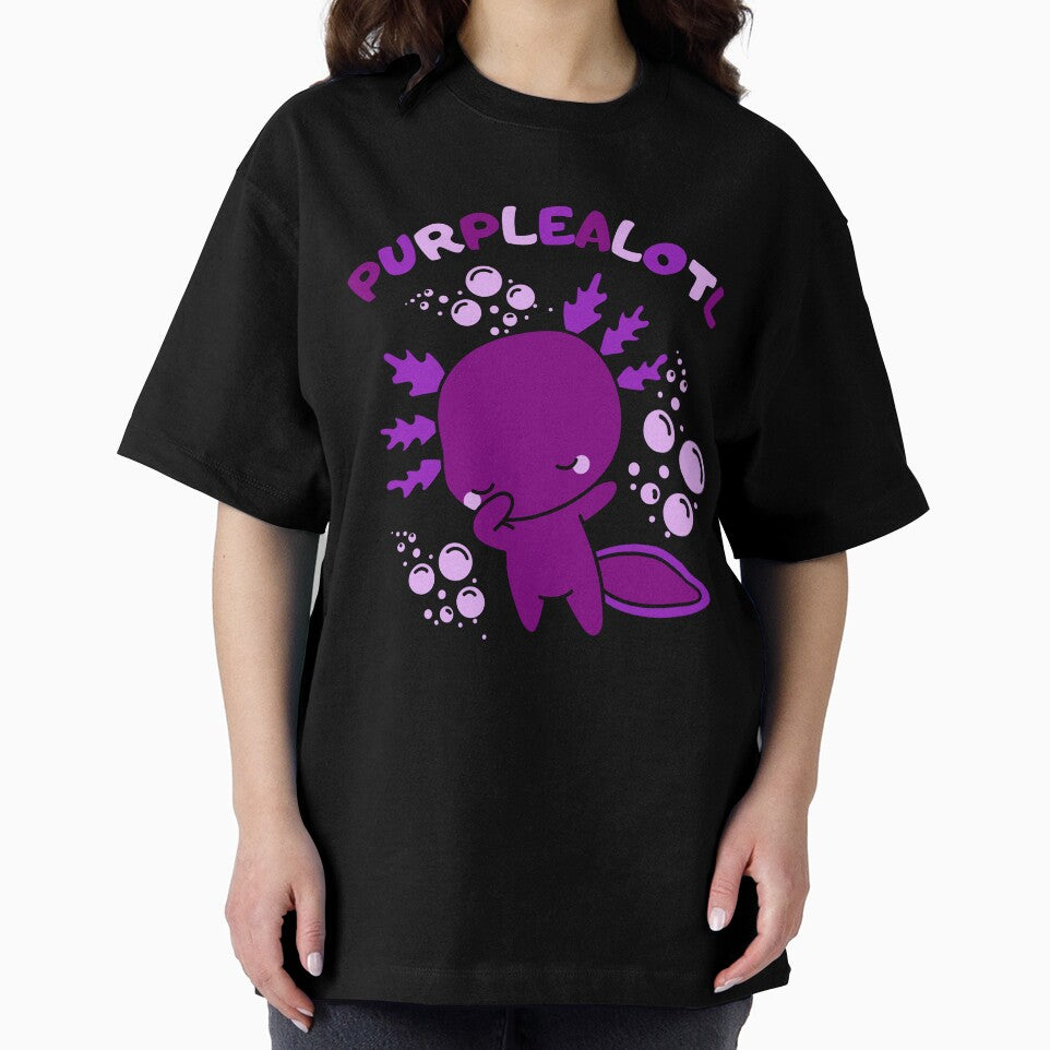 Cute cartoon baby purple Axolotl funny pun by ColorAlotl