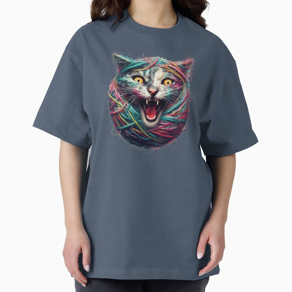 Fierce Yarn Guardian - Crazy Knitting Cat by GOTEK