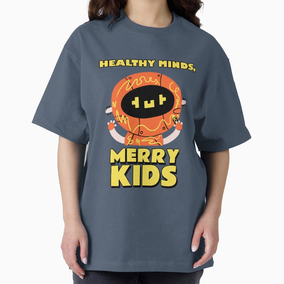 Healthy Minds, Merry Kids Cute Robot by Winter--Flowers