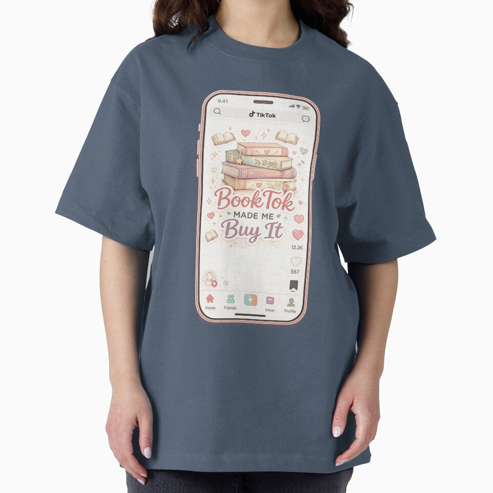 BookTok Made Me Buy It Stacked Books T-Shirt & Tote Bag by goodcrystals
