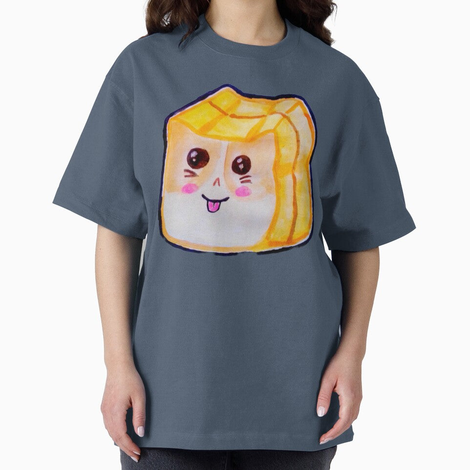 Mischievous Kawaii Fox Slice bread food watercolor illustration by happiartworks