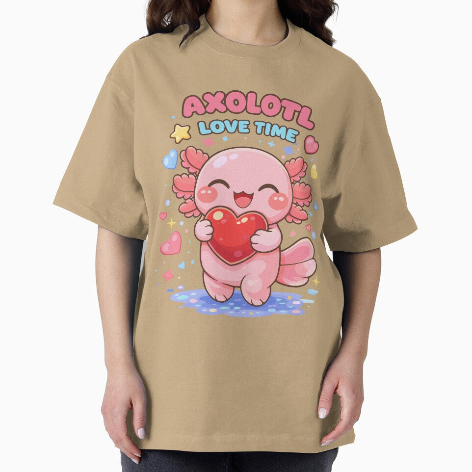 Cute Axolotl Love in Kawaii Funny Style by Sitchko