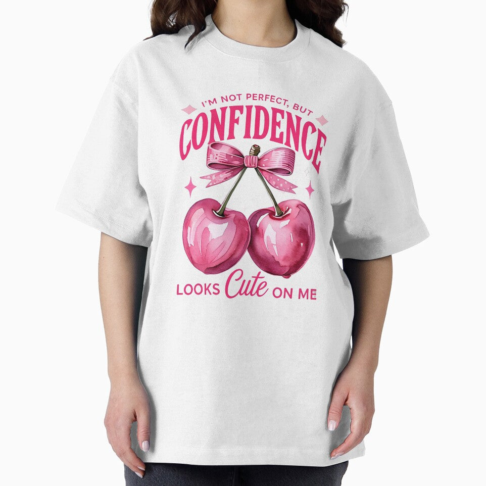 Confidence Looks Cute On Me - Vintage Pink Cherry Coquette Graphic by Velouria Universe