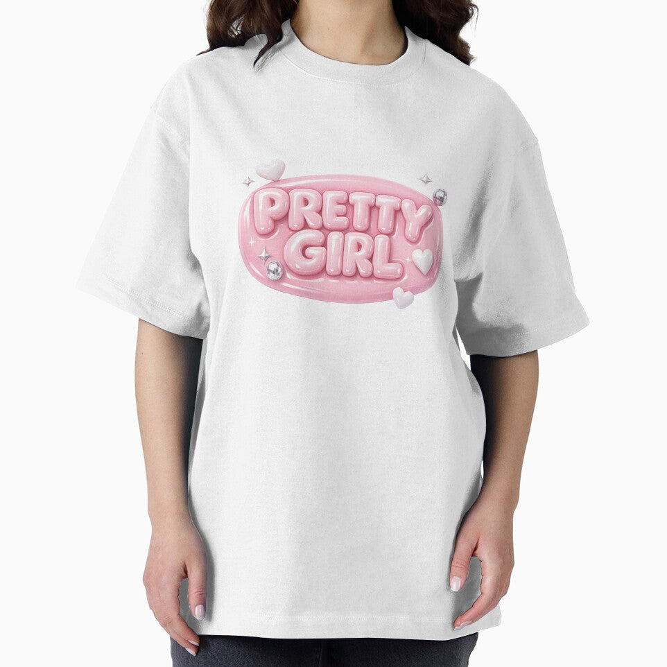 Pretty Girl Pink Sticker | Coquette Aesthetic Y2K Disco Heart Baddie Girly Gift by AllEyesOnUs
