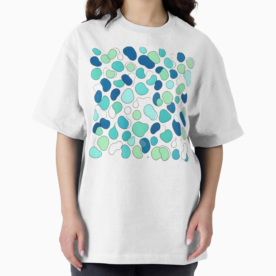Minimalist Line Art Abstract Turquoise Shapes by Bloomkept