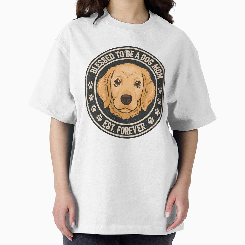 Dog Mom Shirt | Blessed to be a Dog Mom Tee | Golden Retriever Mom Gift | Dog Lover T-Shirt Women by UnateStudio