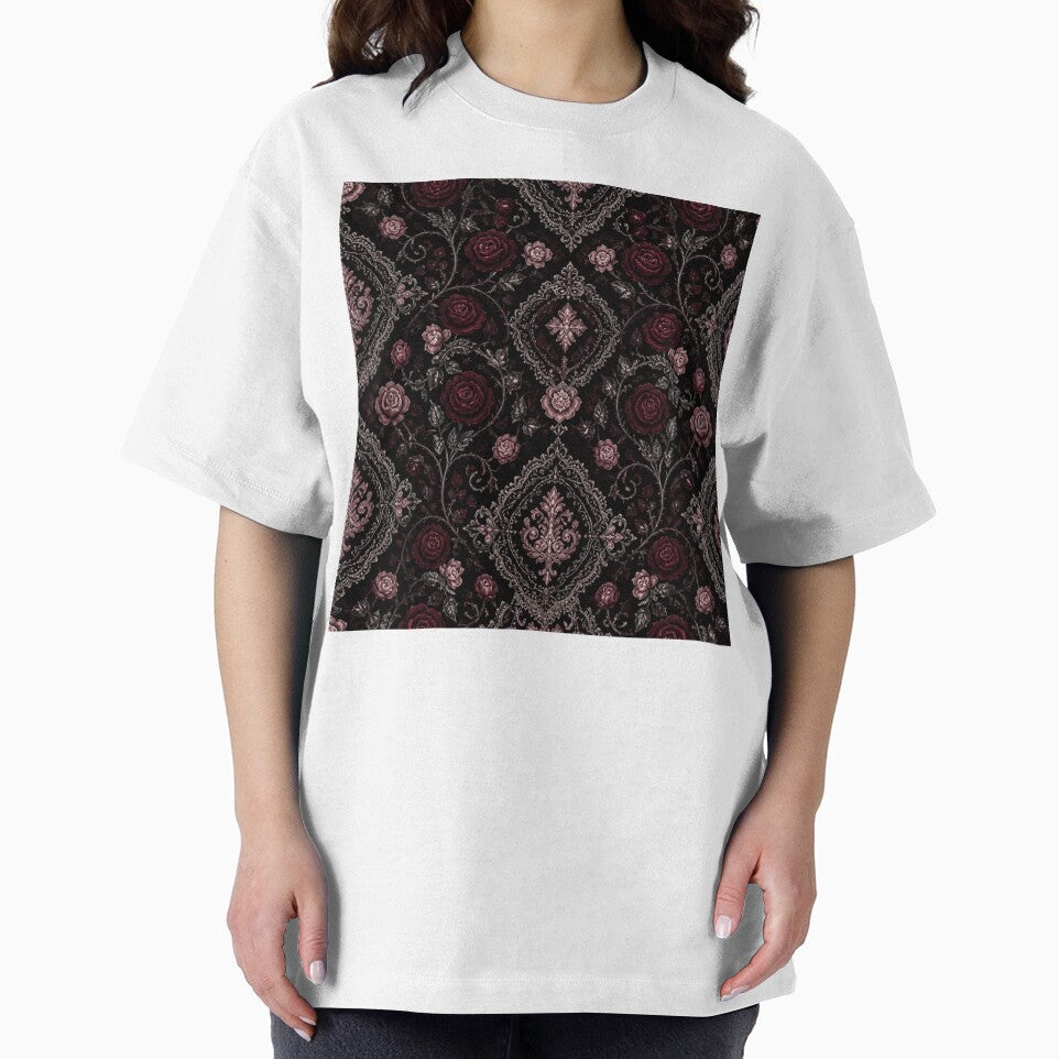 Moody Vintage Botanical Damask Gothic Floral by StickyGuys