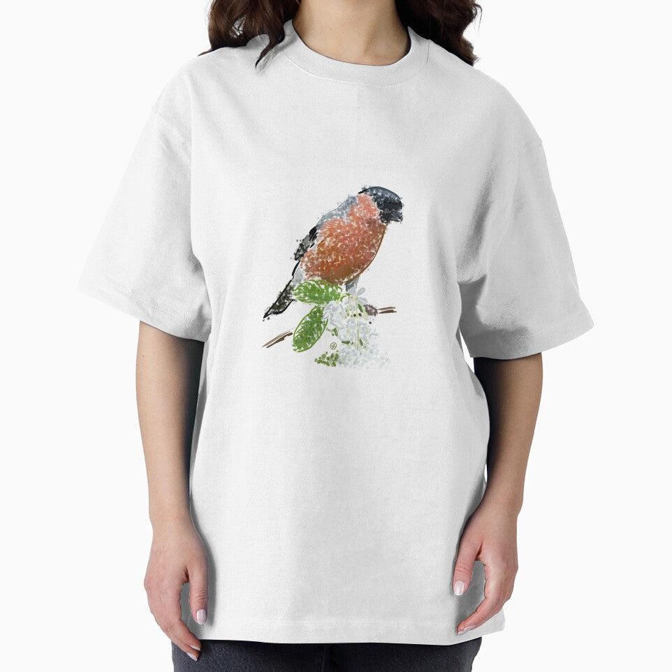 Bullfinch on flowering branch by TruemmerLiebe