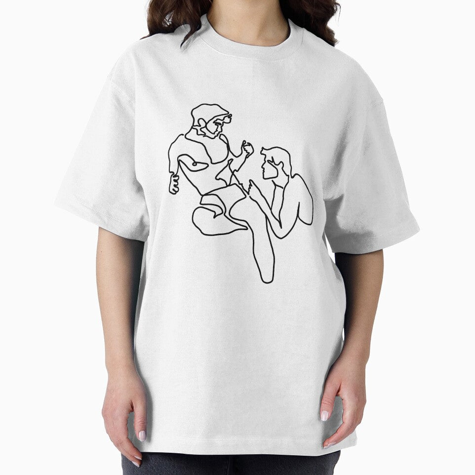 Two boy line contour by gaylineart