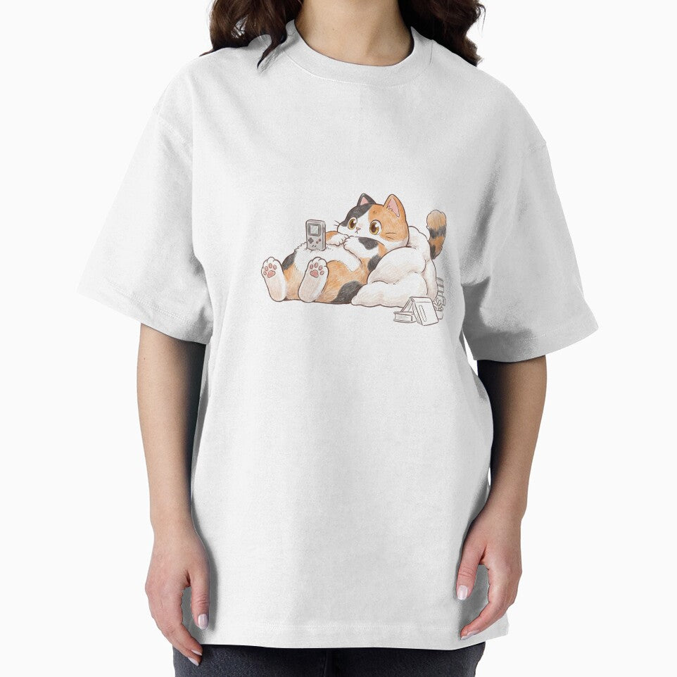 Cute Cozy Calico Cat Retro Gamer Bed by CrystalMineArts