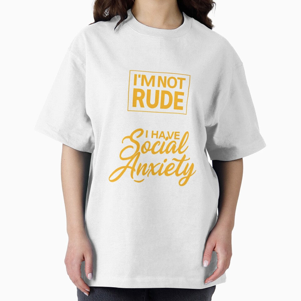 I'm Not Rude I Have Social Anxiety Shirt, Funny Anxiety T-Shirt by fenrirwulf68