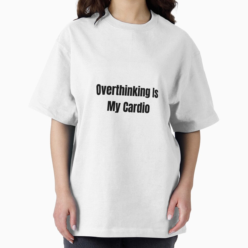 Overthinking Is My Cardio – Funny Minimalist Quote Sticker by ZenDeskDesigns
