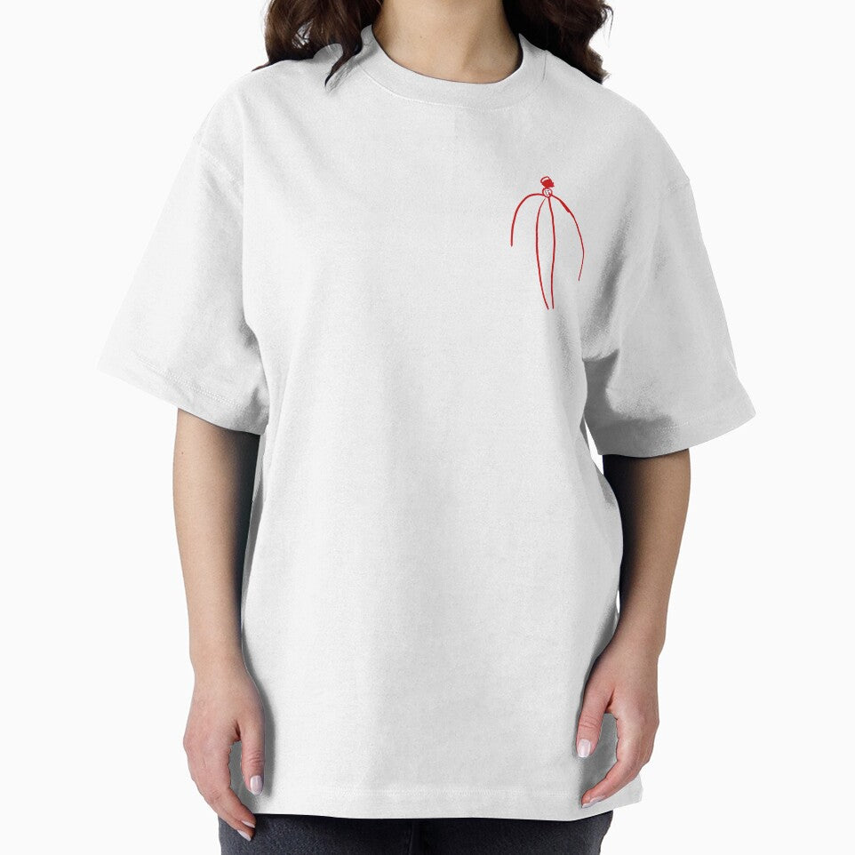 Minimalist Red Line Drawing, Abstract Figure Art by LittleHandsBigWorld
