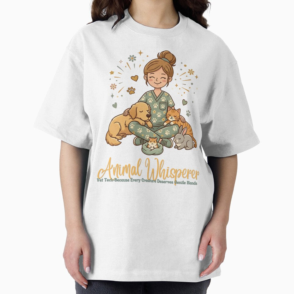 Animal Whisperer Vet Tech Shirt Because Every Creature Deserves Gentle Hands Tee Funny Vet Tech Gift Veterinary Technician Gift by CottonFirst