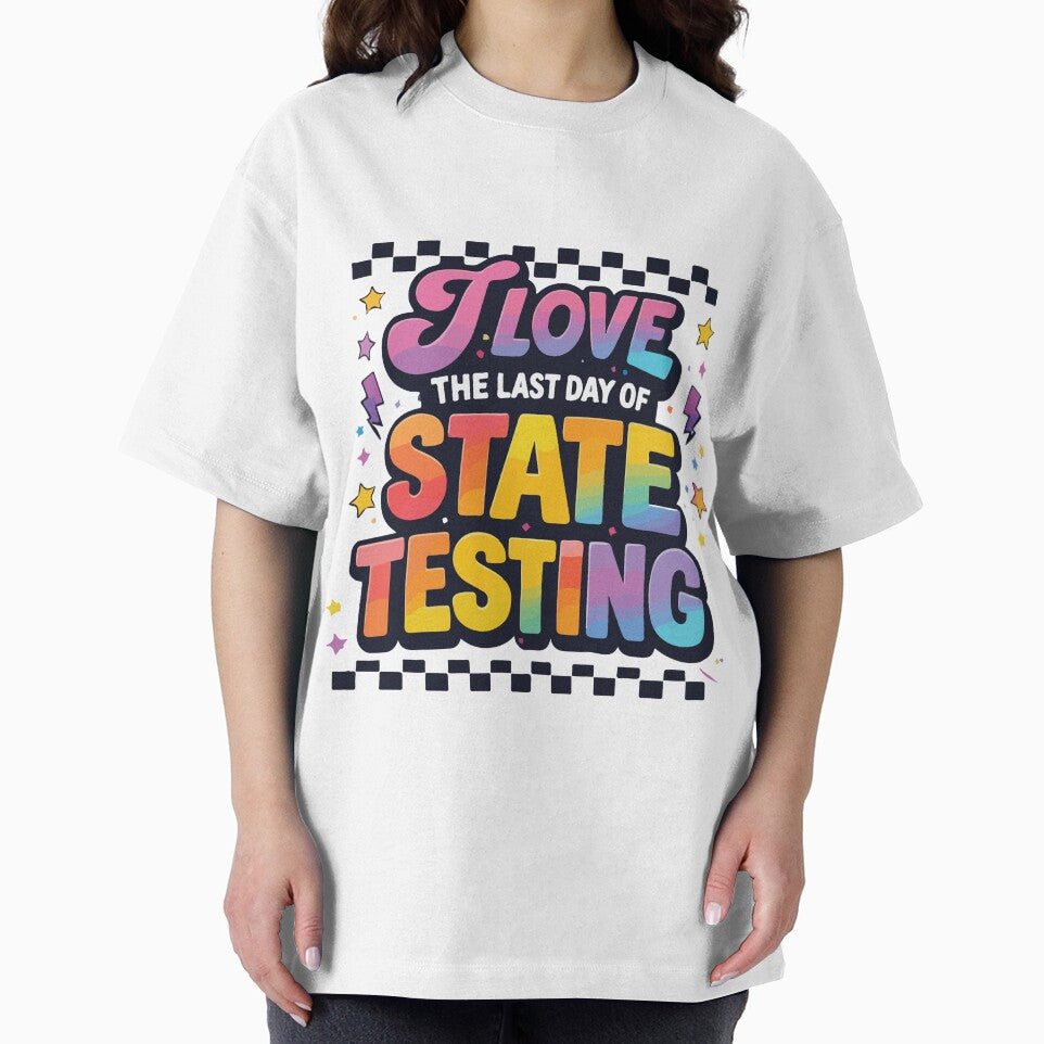 Retro Test Day I Love The Last Day Of Testing Funny Teacher Design by kiralynstration