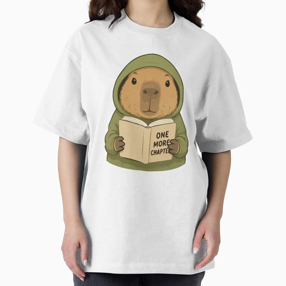 Capybara Cartoon Reading Book One More Chapter by stylishdzign