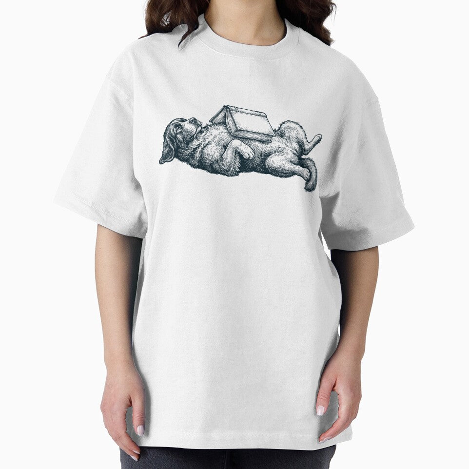 Funny Newfoundland Reading Book Nap Dog Lover by DoodleTortle
