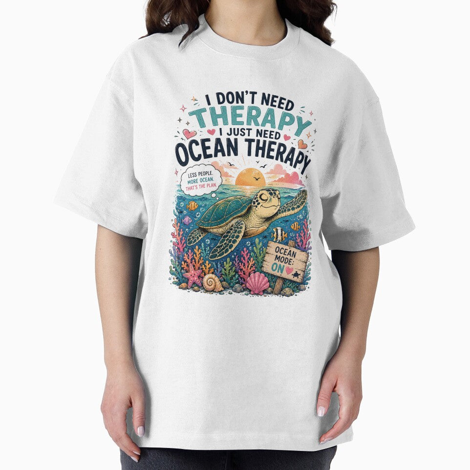 I Don't Need Therapy – Ocean Therapy Turtle Design by ColorNest Designs