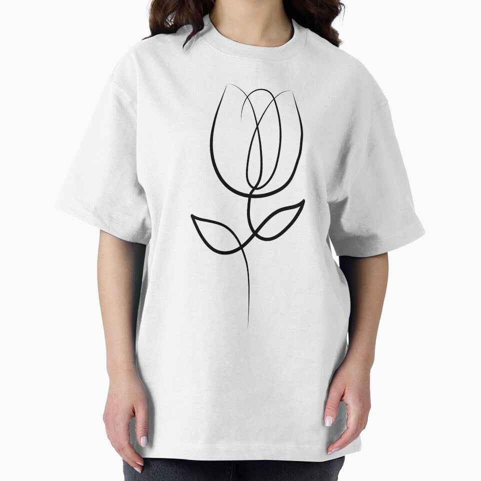 Tulip Minimal art | One Line Drawing | One Line Art by One-Line-Artist