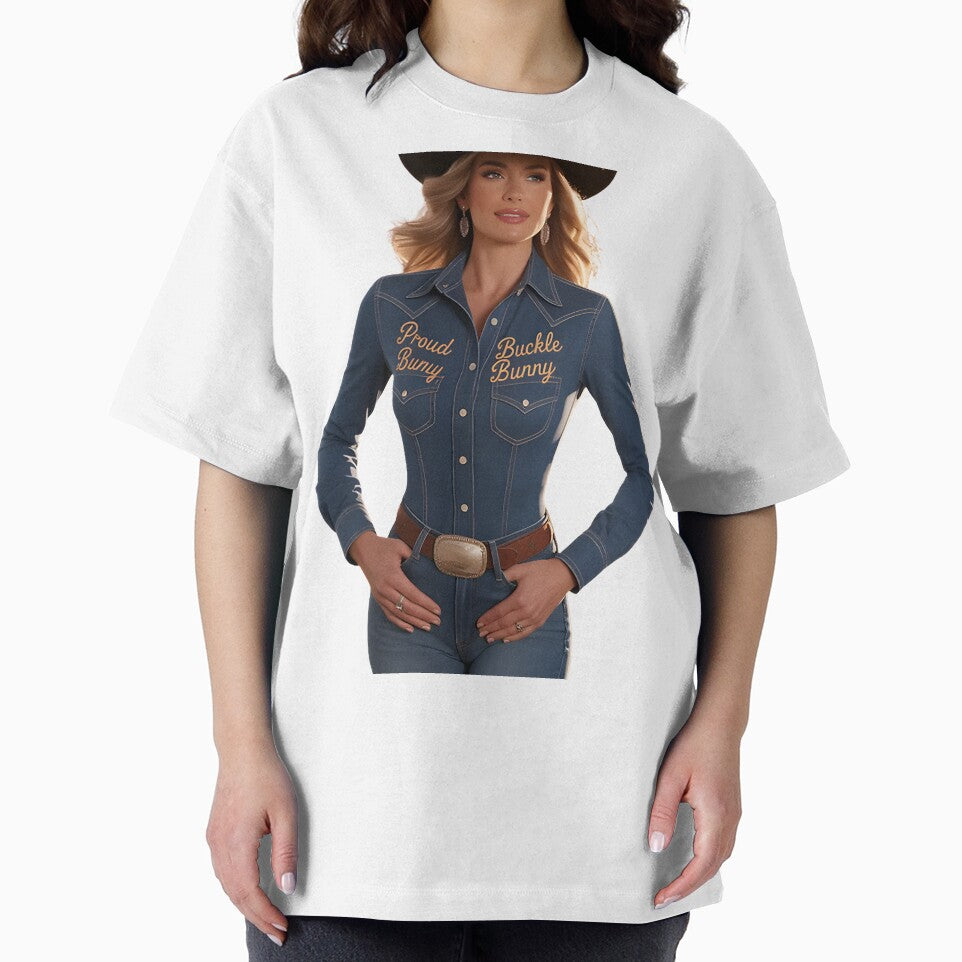 Proud Buckle Bunny Western Cowgirl Country Girl Graphic Design by hannahnormann
