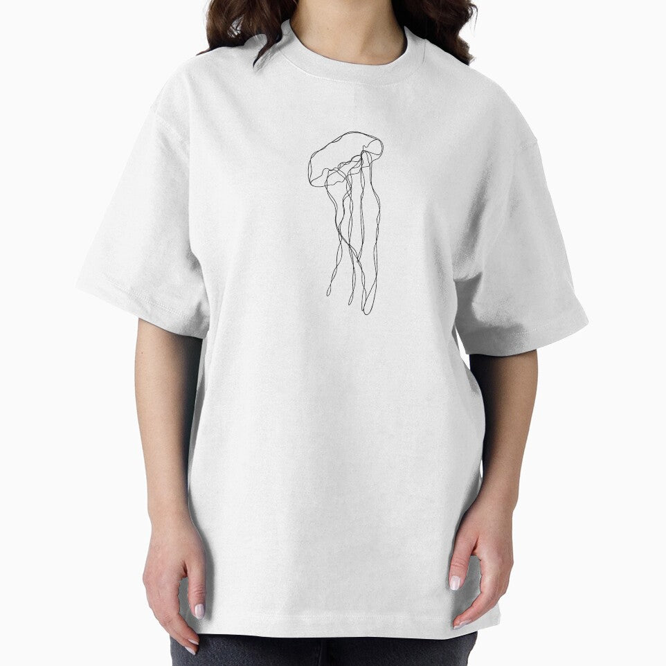 Jellyfish Single Line Drawing by RachelFCreative