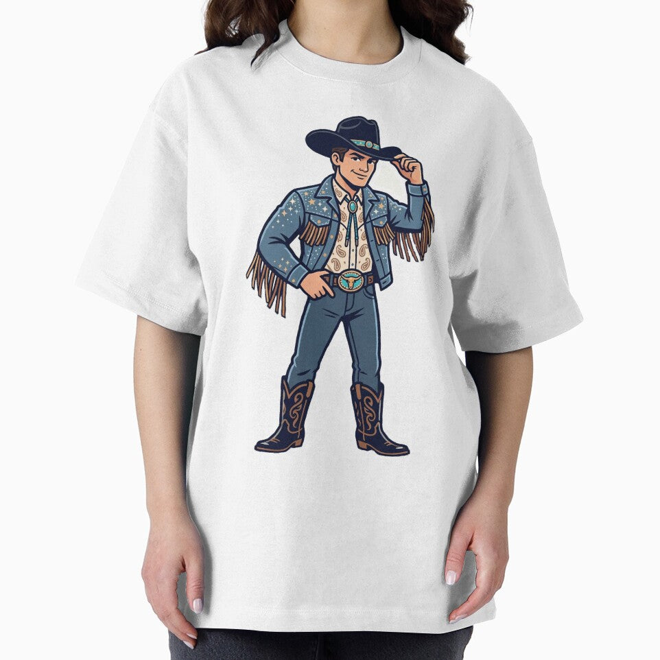 Cowboy Aesthetic Illustration – Retro Western Ranch Style Character by VeltriX Store