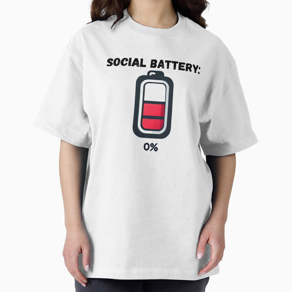Low Battery – 0% Energy | Minimalist Introvert Design by Nauert's