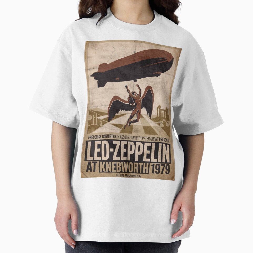 Vintage Classic Rock Poster: Icarus & Retro Airship Art by vaerk