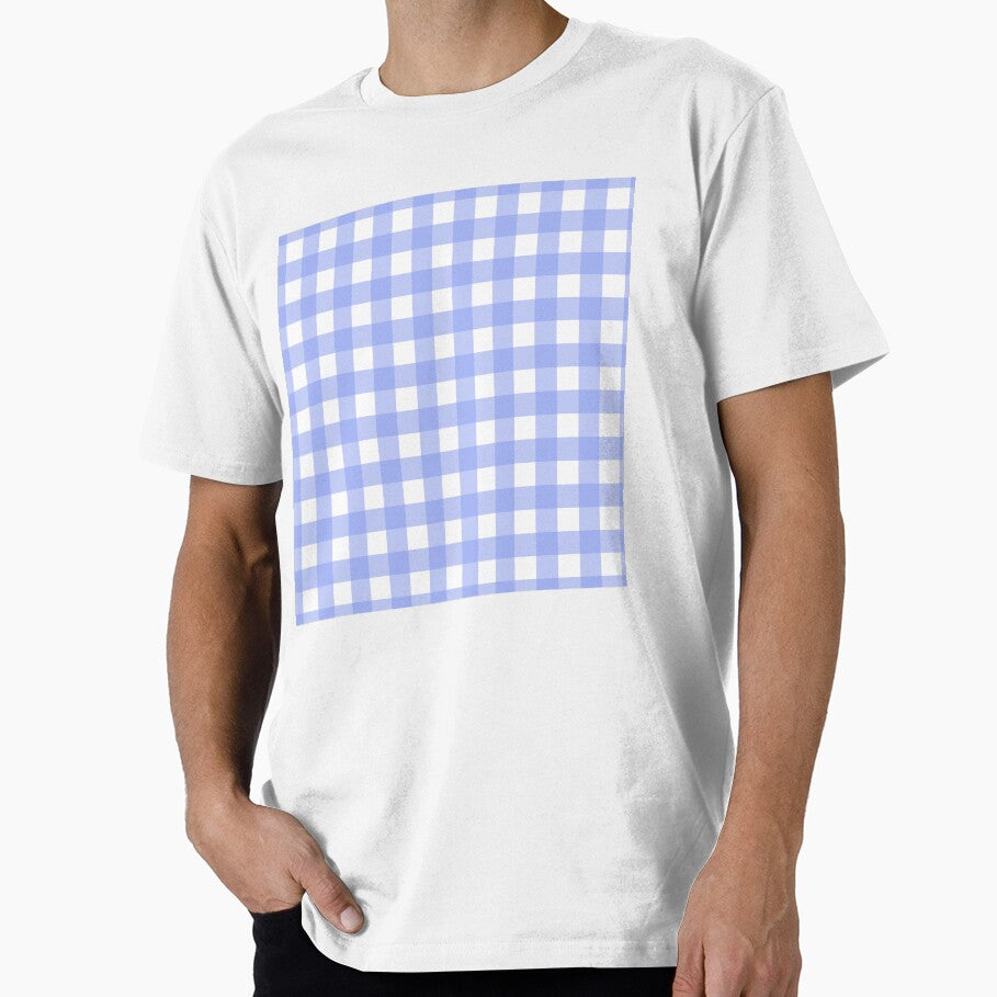 blue plaid pattern design classic sticker by anandsiva2703