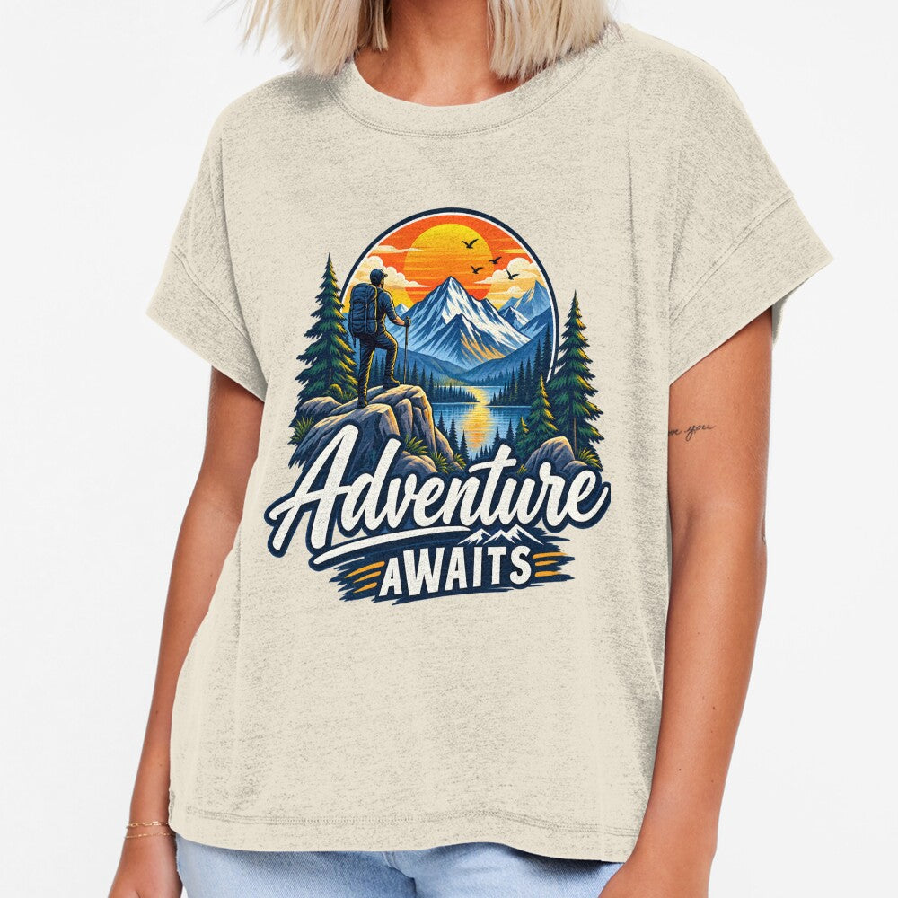 Adventure Awaits Mountain Hiking Outdoor Nature Design by mbmstores