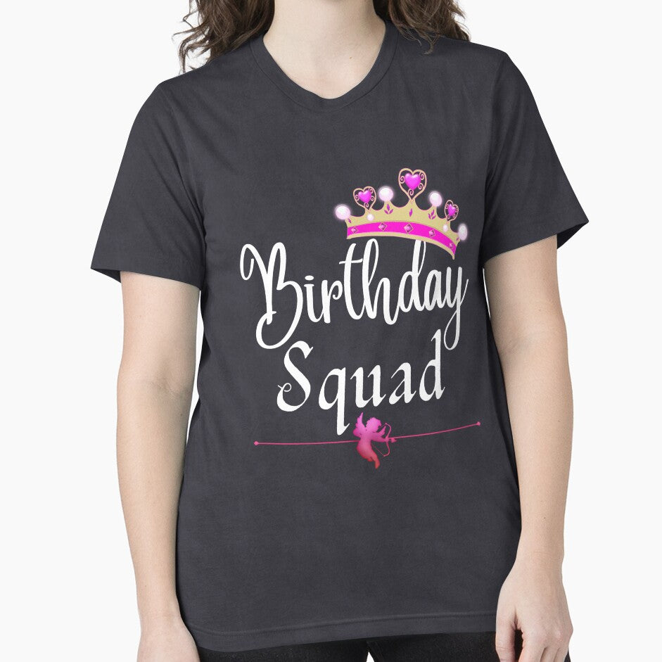 Birthday Squad Party crown elegant pink cupid by ThaphadaArtGall