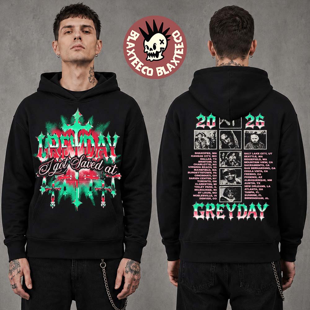 $uicideboy$ Greyday 2026 Tour Merch I Got Saved Us Hoodie