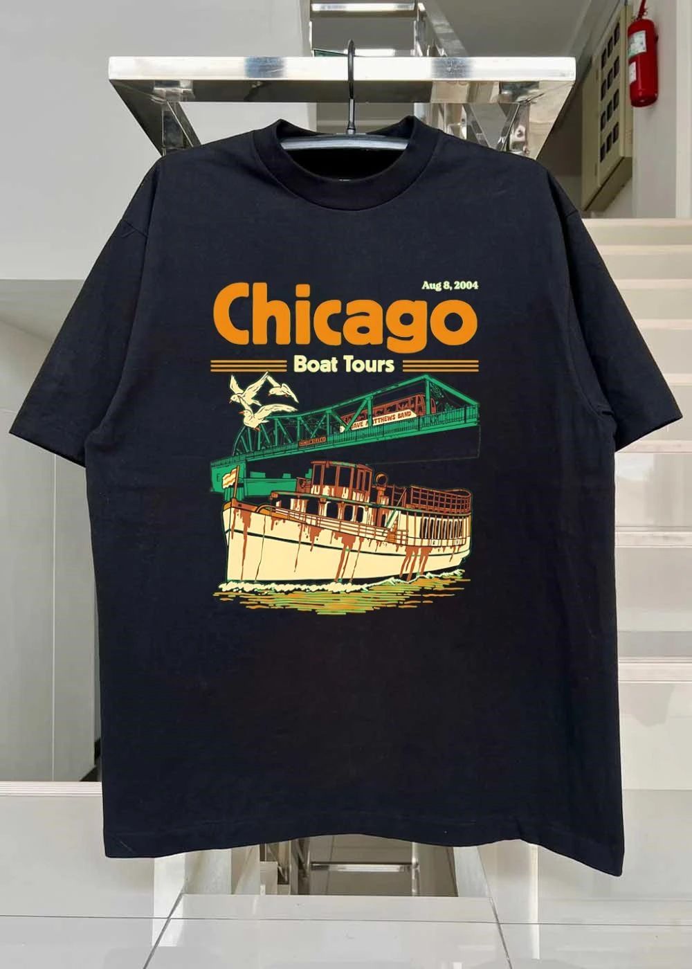 Aug 8 2004 Dave Matthews Band Chicago Boat Tours Graphic shirt