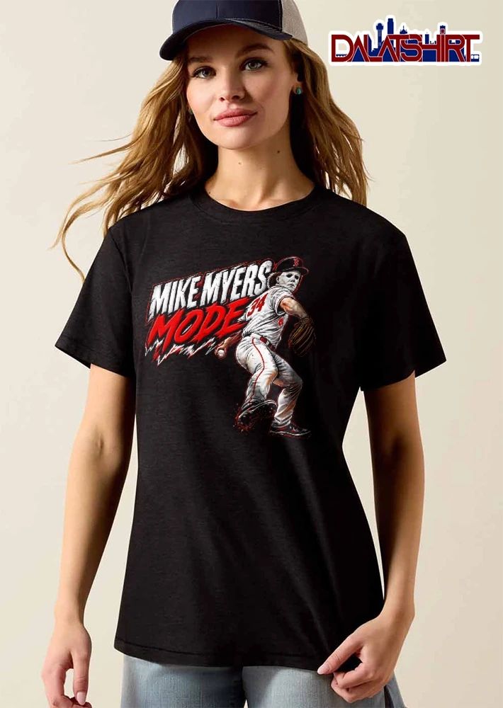 Boston Red Sox MLB Mike Myers Mode Pitcher Wearing Michael Myers Mask Pitching shirt