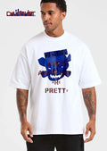 No Future Only Anarchists Are Pretty Blue Skull Crossbones Cartoon shirt