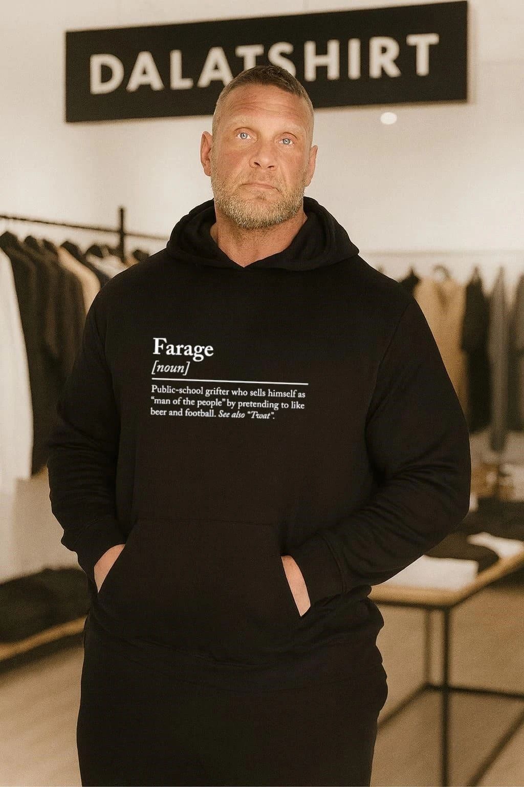 Anti-Establishment Satire Public School Grifter Man of People Beer Football shirt