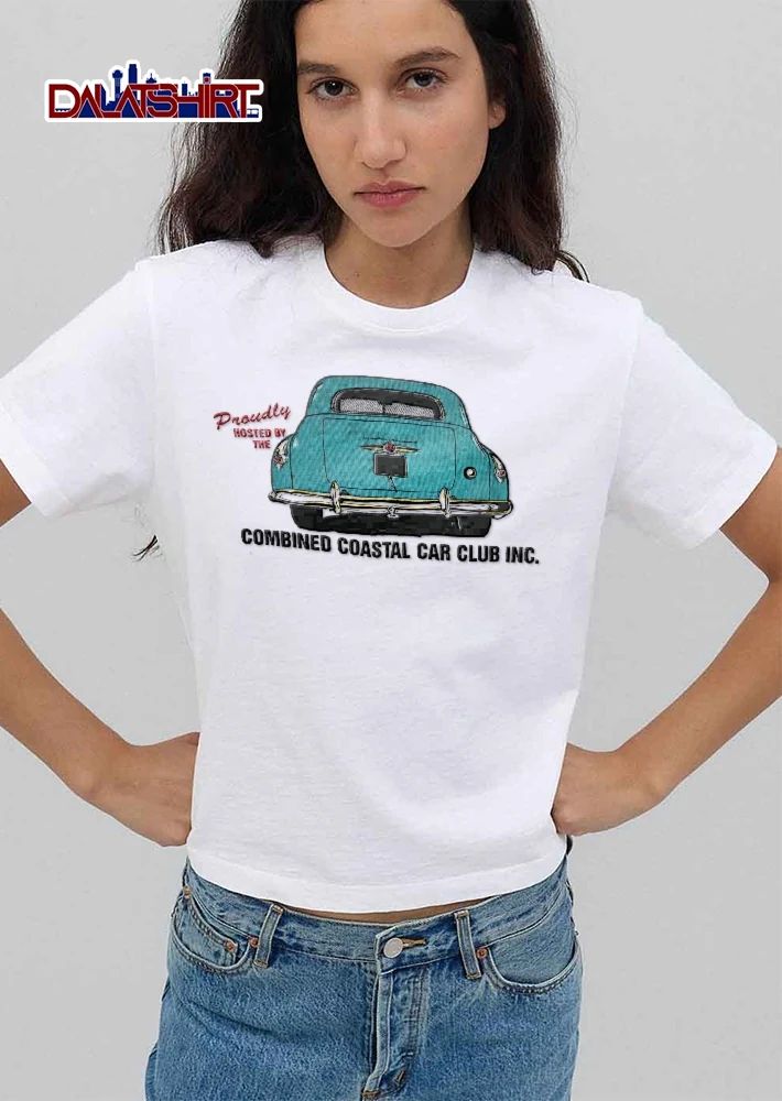 Combined Coastal Car Club Inc Proudly Hosted By The Vintage Teal Automobile Rear View shirt