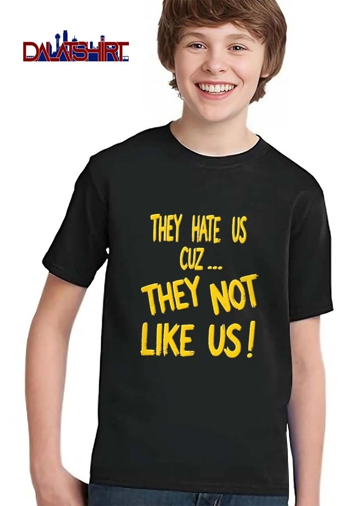 They Hate US Cuz Not Like Yellow Brush Lettering shirt
