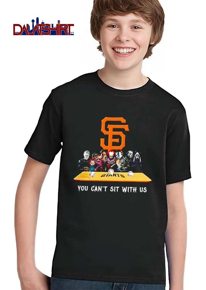 San Francisco Giants MLB You Cant Sit With US Horror Characters Baseball Dugout Bench shirt