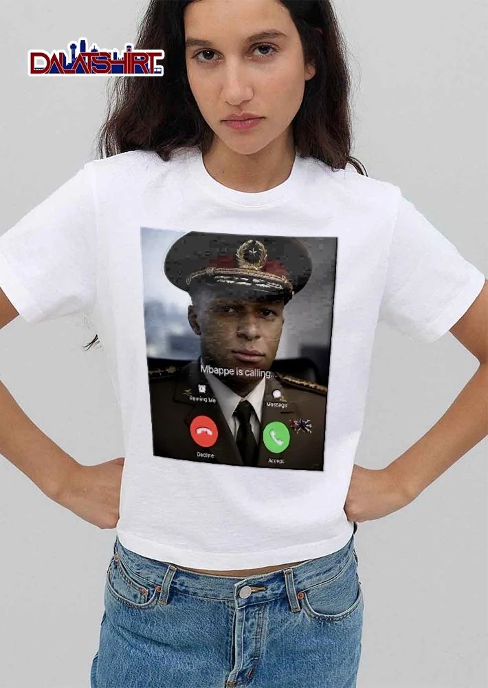 Mbappe Is Calling Military Officer Uniform Incoming Phone Screen shirt