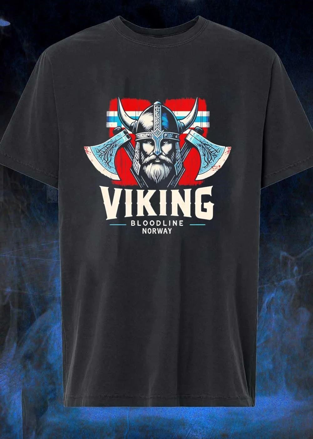 Viking Bloodline Norway Viking Warrior With Crossed Axes T-Shirt