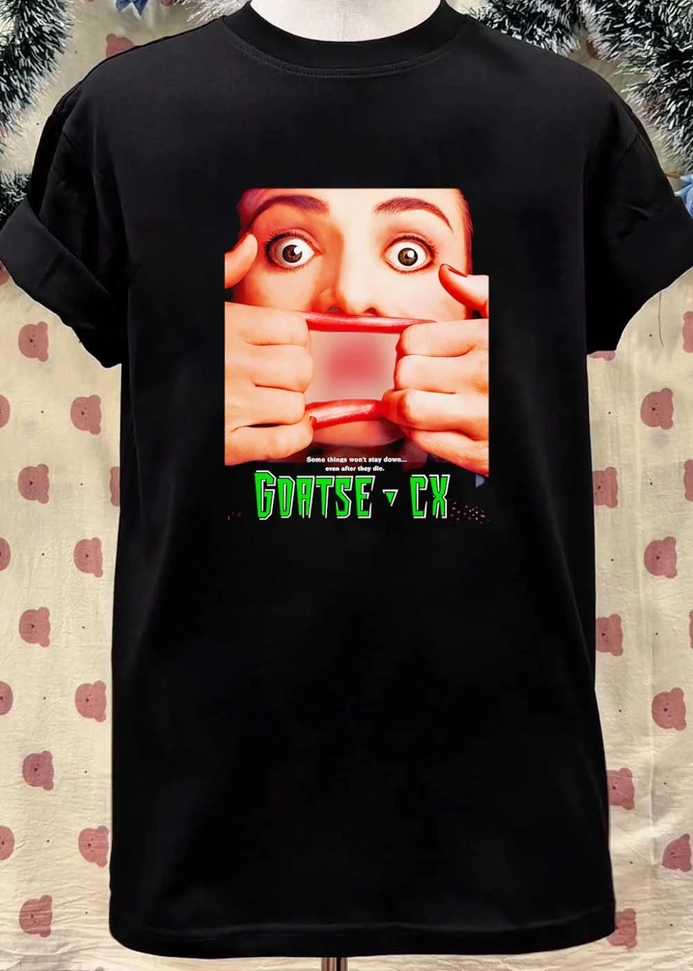 Some Things Wont Stay Down Even After They Die Goatse Cx Woman Stretching Mouth Horror Poster shirt