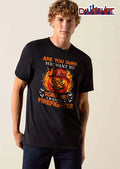 Are You Sure Want To Scare Me I Raised A Firefighter James Flaming Evil Pumpkin Fire Helmet Spiderwebs shirt