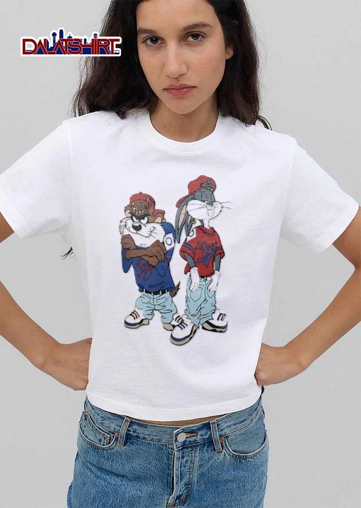 Taz Bugs Vintage Cartoon Characters Sagging Jeans Hip Hop Attire shirt