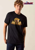 Burgers Kicks Distressed Cartoon Monster Hamburger Banner shirt