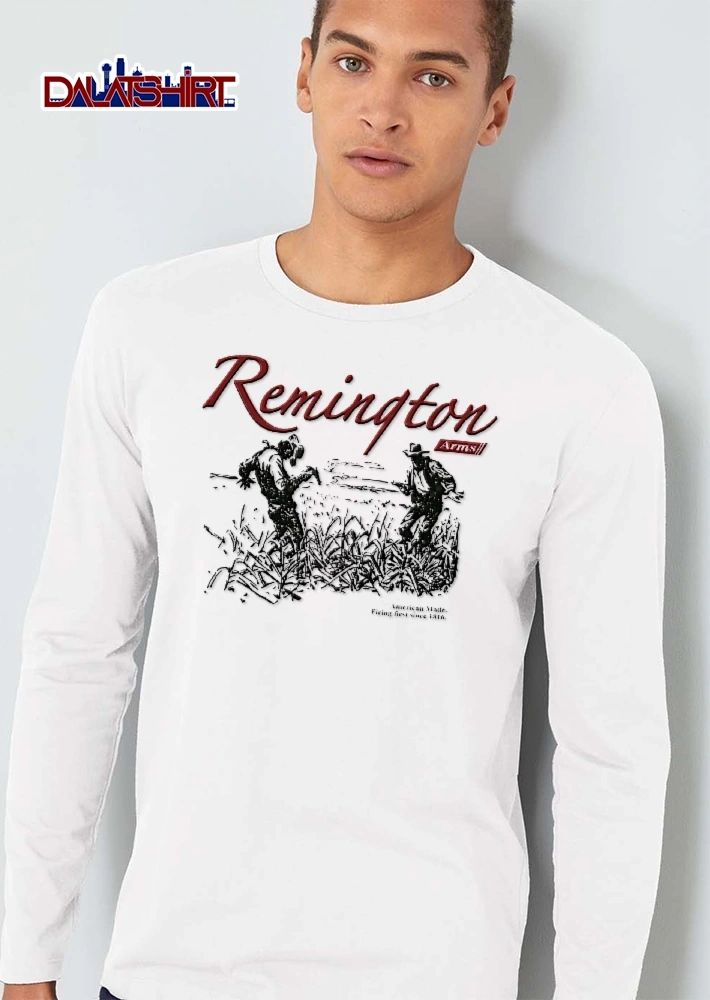 Remington Arms American Made Firing First Since 1816 Vintage Cowboys Gunfight Field Line Art shirt
