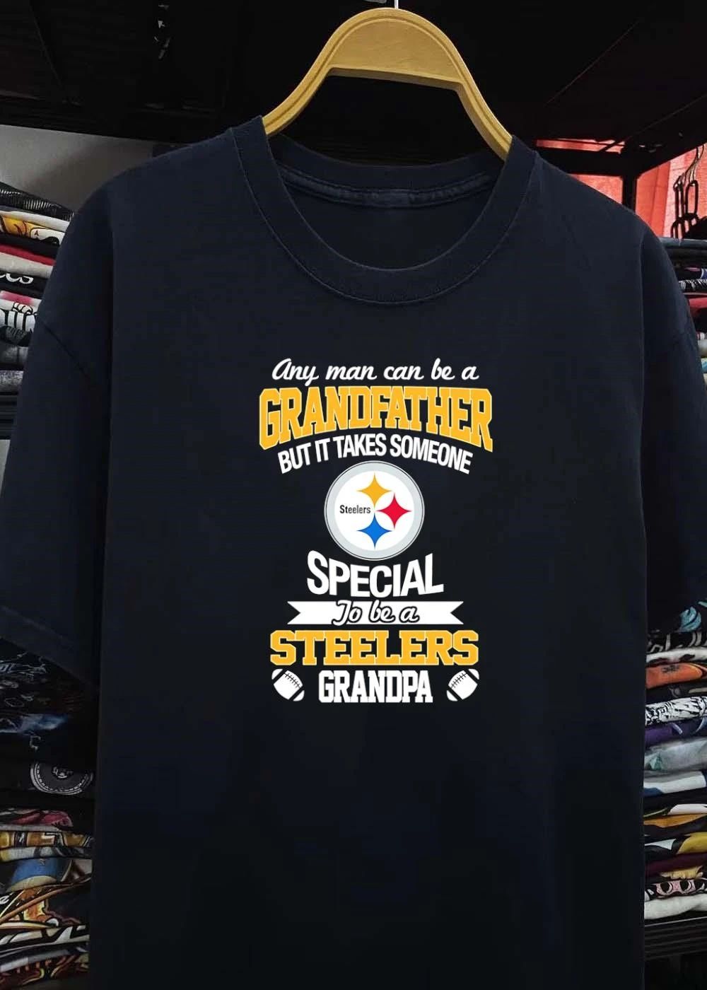 Any Man Can Be A But It Takes Someone To Be A Grandpa Special Steelers shirt