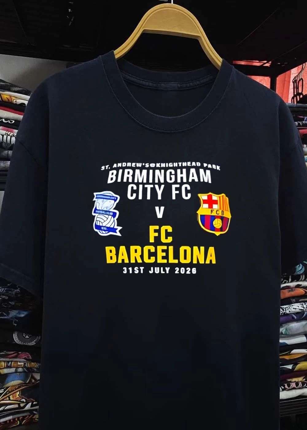 St Andrews Knighthead Park Birmingham City FC v FC Barcelona shirt