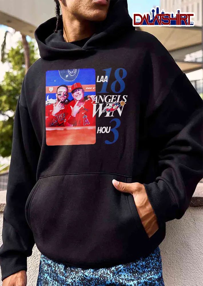 Los Angeles Angels MLB Laa 18 Win Hou 3 Photo Players Hand Signs shirt