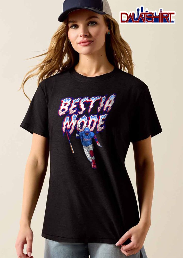 MLB Players Bestia Mode Acuna Jr Baseball Batter Dropping Bat Fiery Text shirt